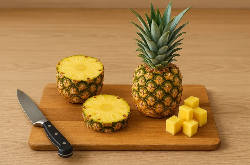 O truque para cortar abacaxi de maneira rápida e sem desperdício