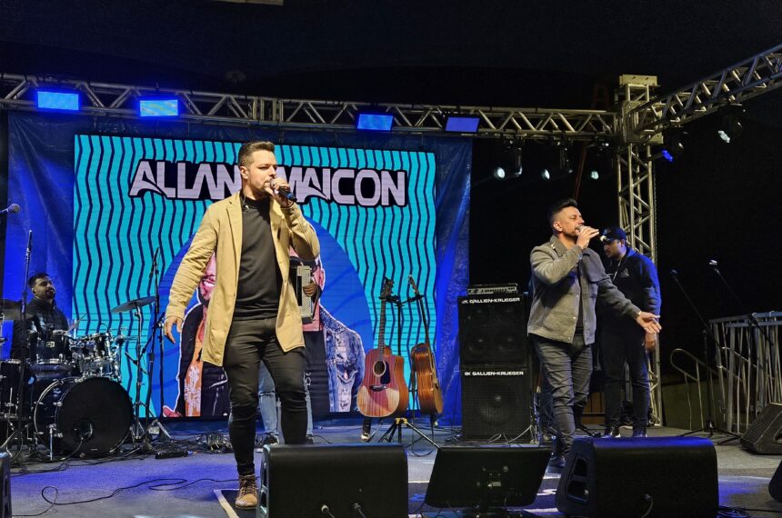 Allan e Maicon fecharam a primeira noite da Festa de Santo Antônio em Ribeirão Pire