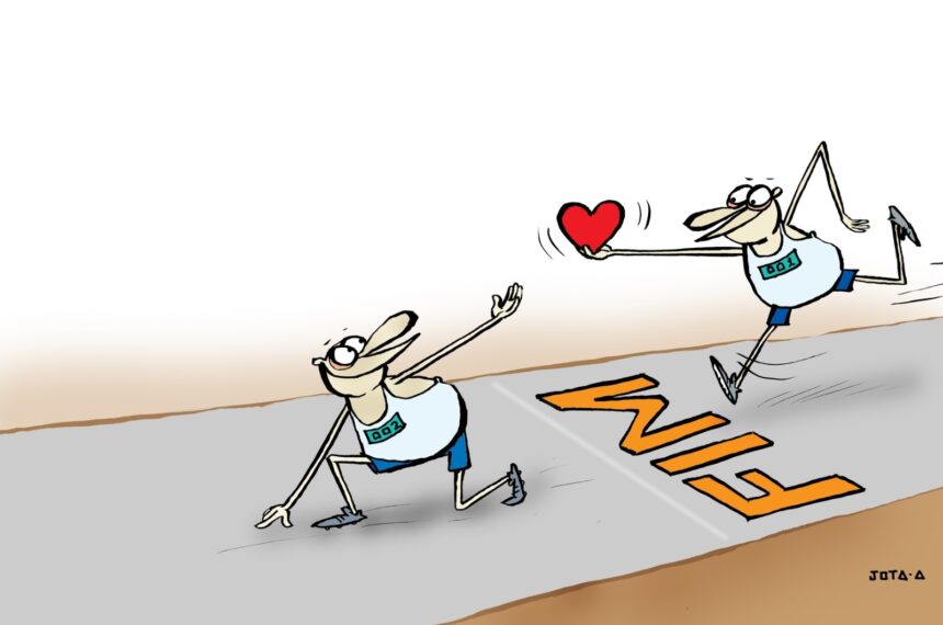 Salão de Humor 2024 - 1ª menção honrosa Charge - obra "Corrida" - Jota A - PI
VGCOM - acervo IG