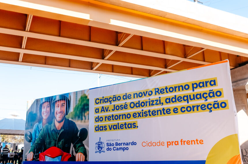 Qualificação viária e novo retorno vão agilizar o tráfego nas Avenidas Robert Kennedy e José Odorizzi, em São Bernardo