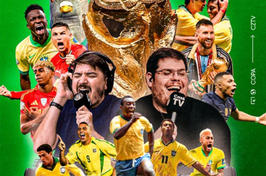 Cazé TV anuncia transmissão completa da Copa do Mundo de 2026