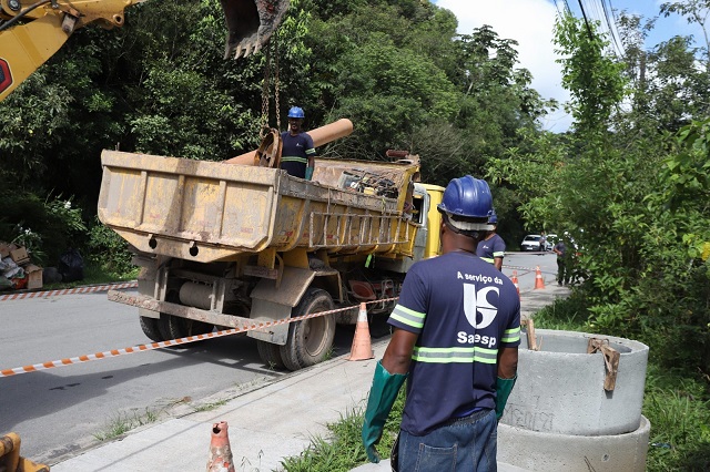 Obras de saneamento da Sabesp