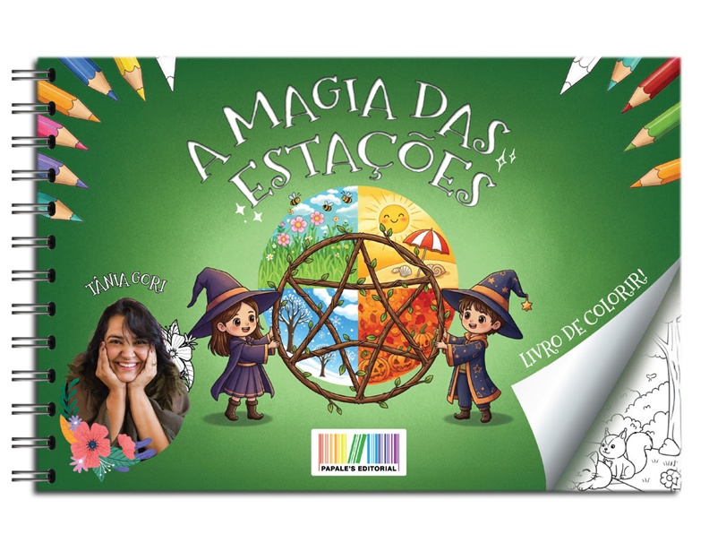Bruxa Tânia Gori lança livro de colorir infantil e introduz as crianças ao universo da bruxaria