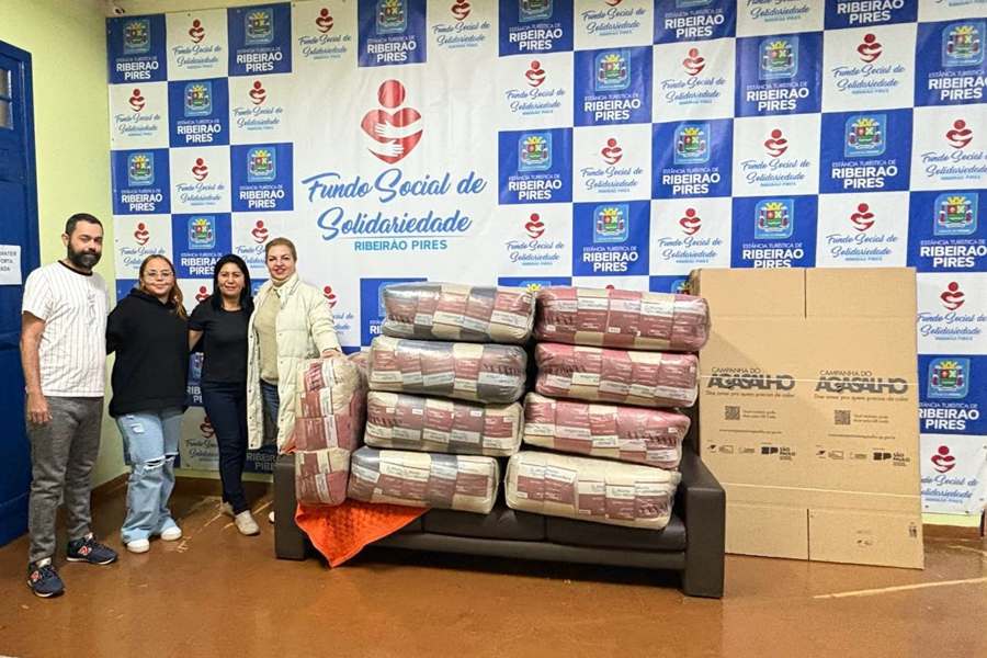Fundo Social de Ribeirão Pires recebe 250 cobertores do Estado para reforçar Campanha do Agasalho 2025