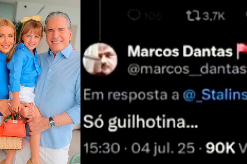 Professor ataca filha de Roberto Justus - Reprodução/X