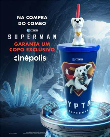 Cinépolis lança combo de “Superman” com copo do Krypto e bandana para transformar seu pet em herói