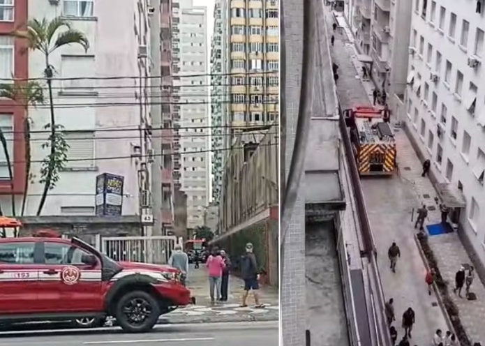 Incêndio em apartamento em Santos gera pânico, mas felizmente sem feridos