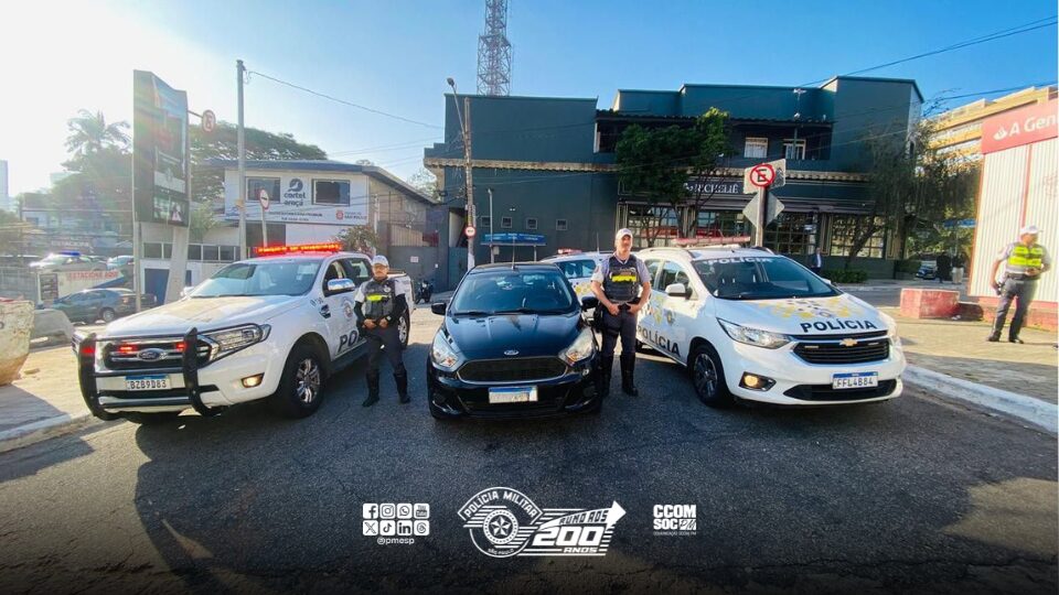 Polícia Militar recupera veículo furtado em São Paulo