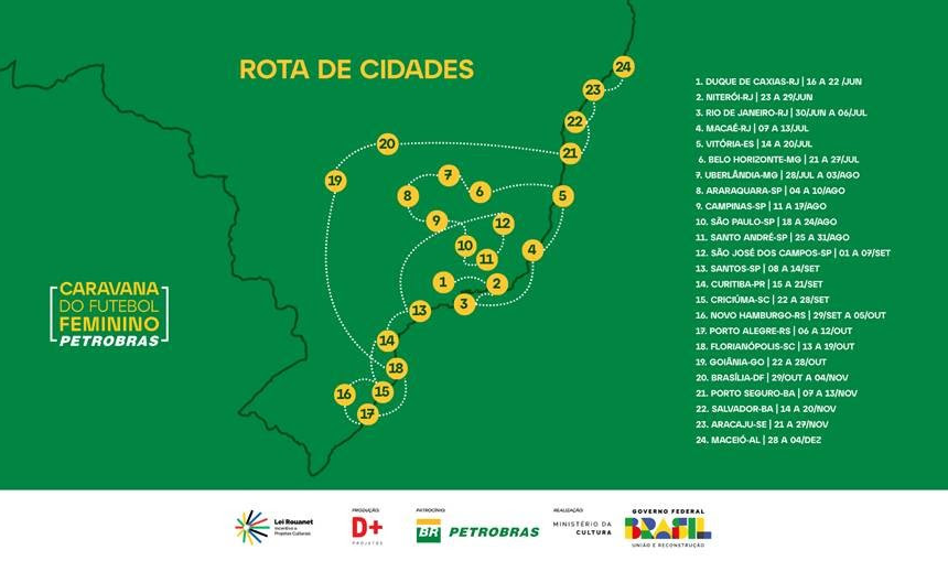 Caravana Petrobras traz futebol feminino grátis a Santo André