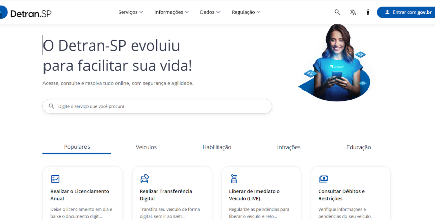 Portal do Detran-SP já faz transferência de veículos em 1 minuto