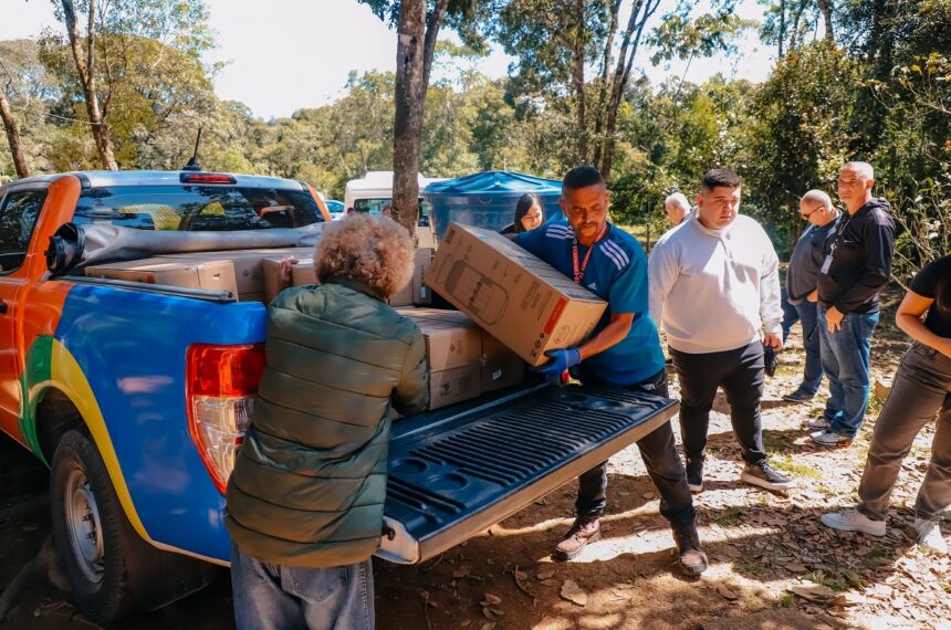 Entrega de filtros de barro em aldeias indígenas em São Bernardo do Campo - Igor Cotrim/PMSBC
