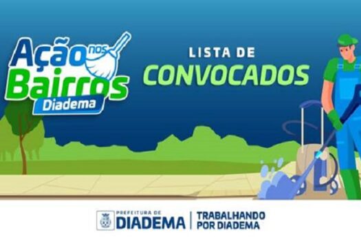 Diadema convoca 223 selecionados do Ação nos Bairros