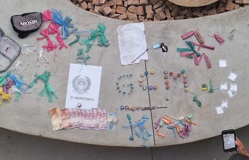 GCM apreende drogas e prende dois no Cata Preta - Divulgação/PSA