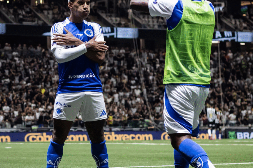 Matheus Pereira abriu o placar para a Raposa no clássico Atlético-MG e Cruzeiro - Divulgação/Cruzeiro