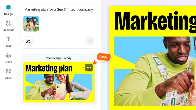 Canva lança novos recursos de IA e modelo de design
