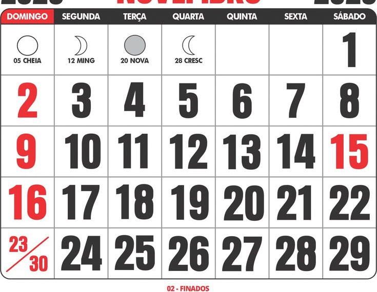 Confira os feriados que terá em novembro - Reprodução