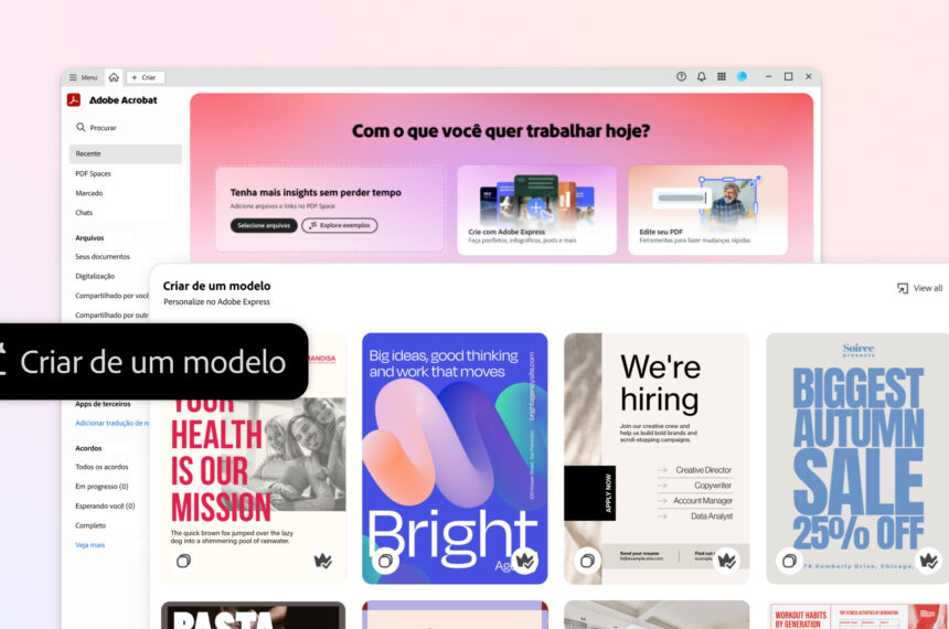 Acrobat Studio chega ao Brasil com IA e PDF Spaces