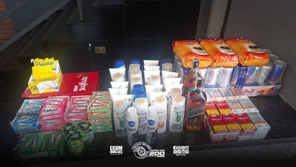 Polícia Militar recupera mercadorias avaliadas em R$ 2,7 mil