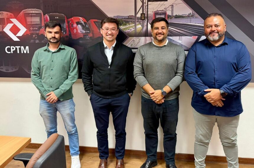 Prefeito Akira recebe presidente da CPTM e equipe técnica para discutir mobilidade urnana em Rio Grande da Serra