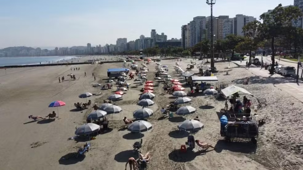 Santos registra calor intenso de até 38°C neste fim de semana