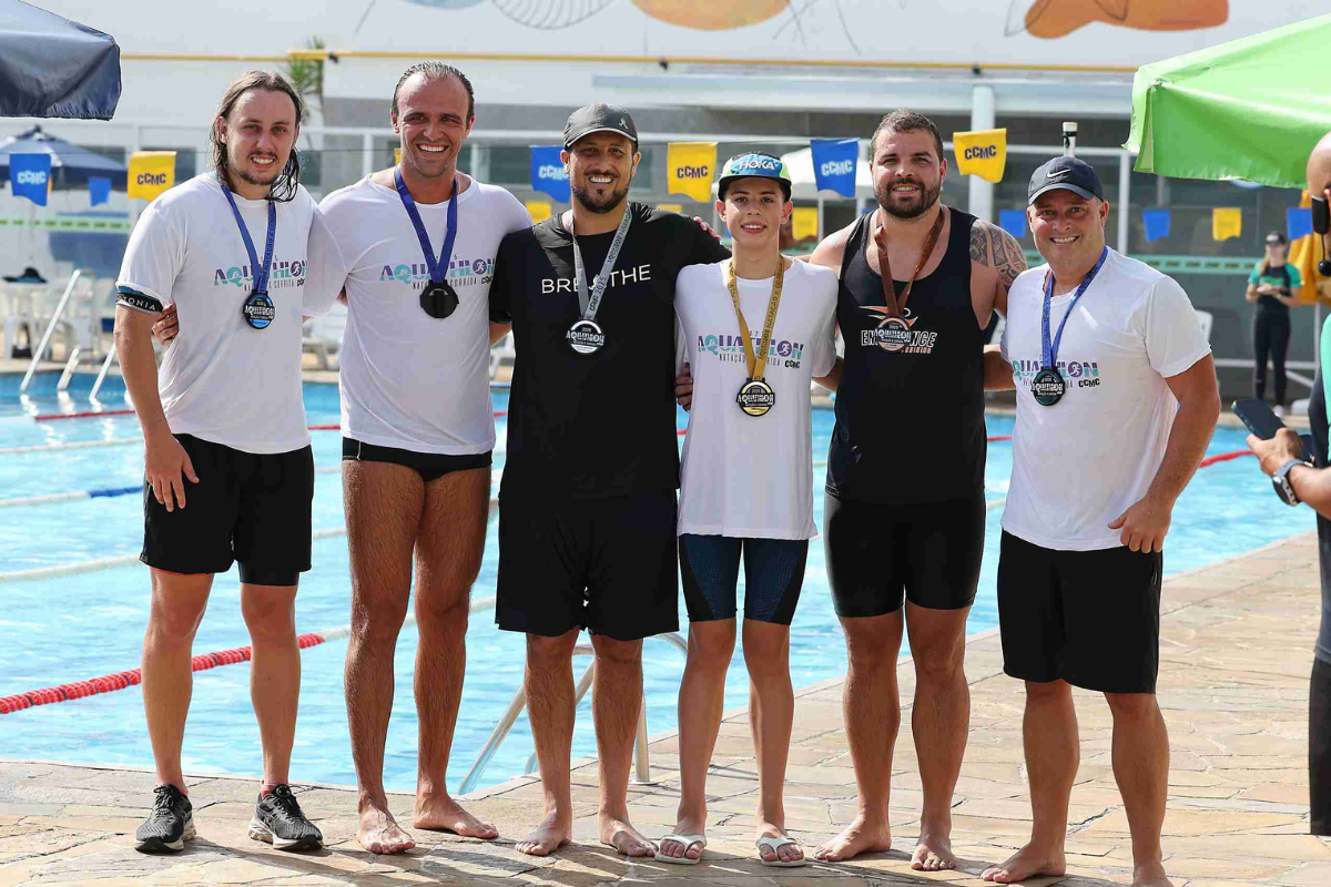 Aquathlon CCMC mobiliza atletas e agita Clube de Campo em Mogi
