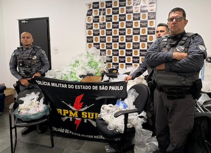 PM realiza apreensão de drogas e armas na zona sul de SP