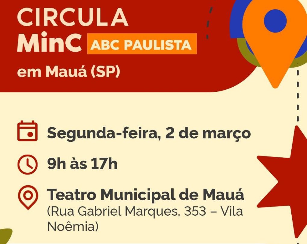 Mauá recebe Circula Minc para fortalecer políticas culturais no ABC