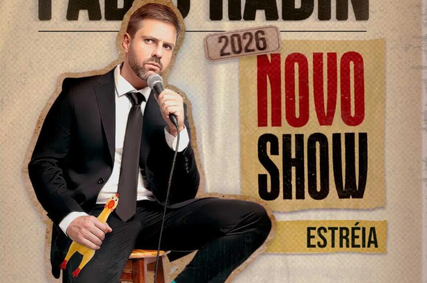 Fábio Rabin faz show de stand-up no CineTeatro Santos Dumont, nesta sexta-feira (6), às 21h00 - Divulgação