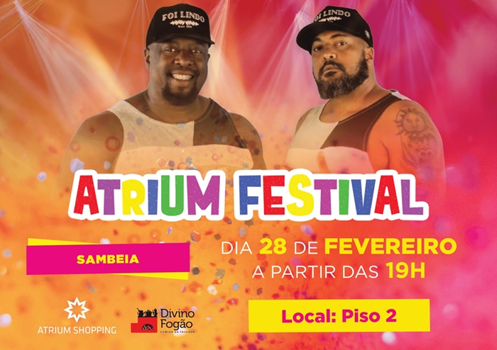Atrium Shopping recebe grupo Sambeia neste sábado (28)