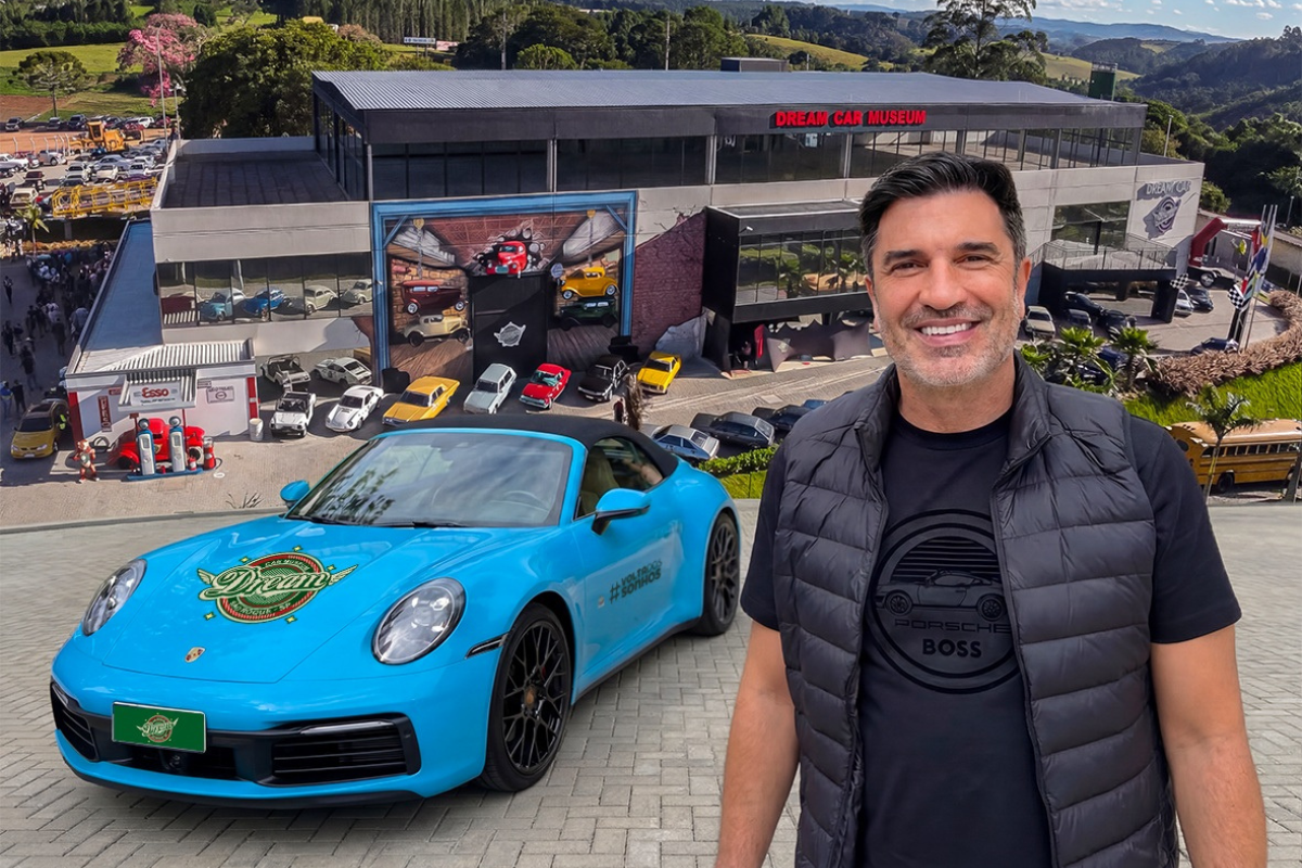 Parque Dream Car sorteia passeio de Porsche com Edu Guedes