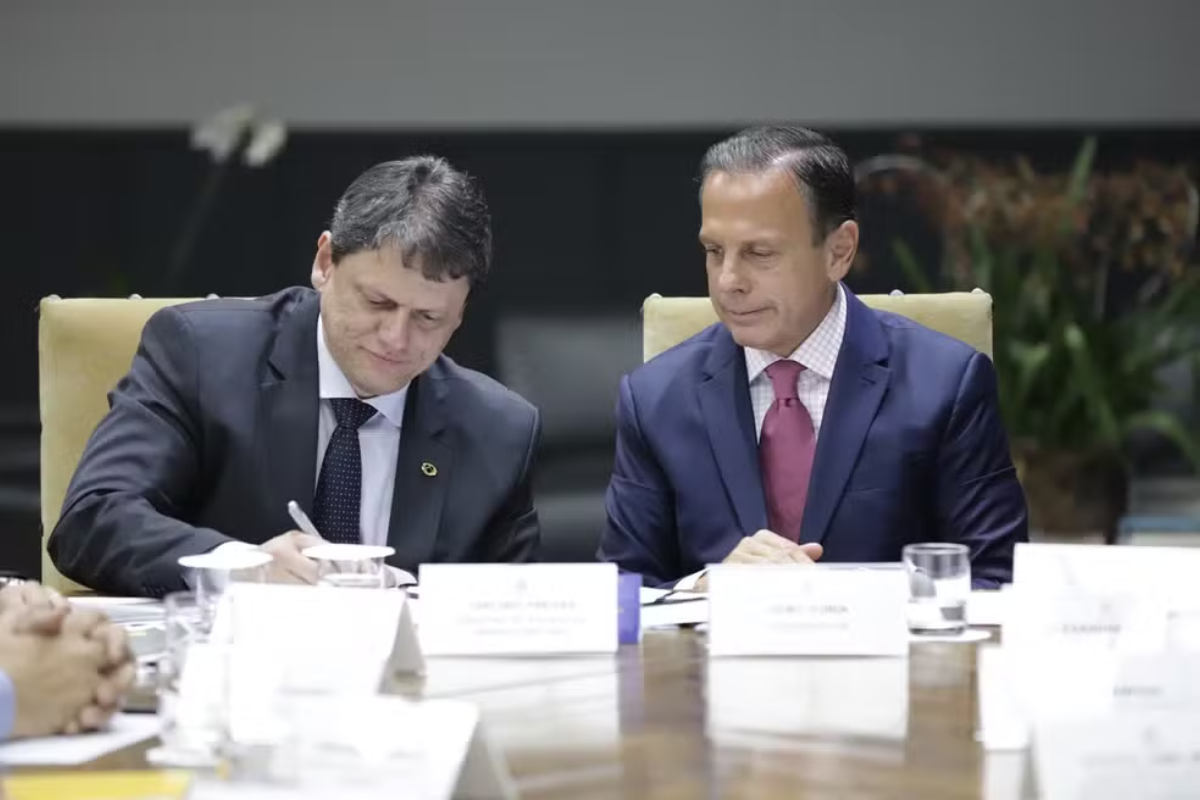 Tarcísio de Freitas e João Doria