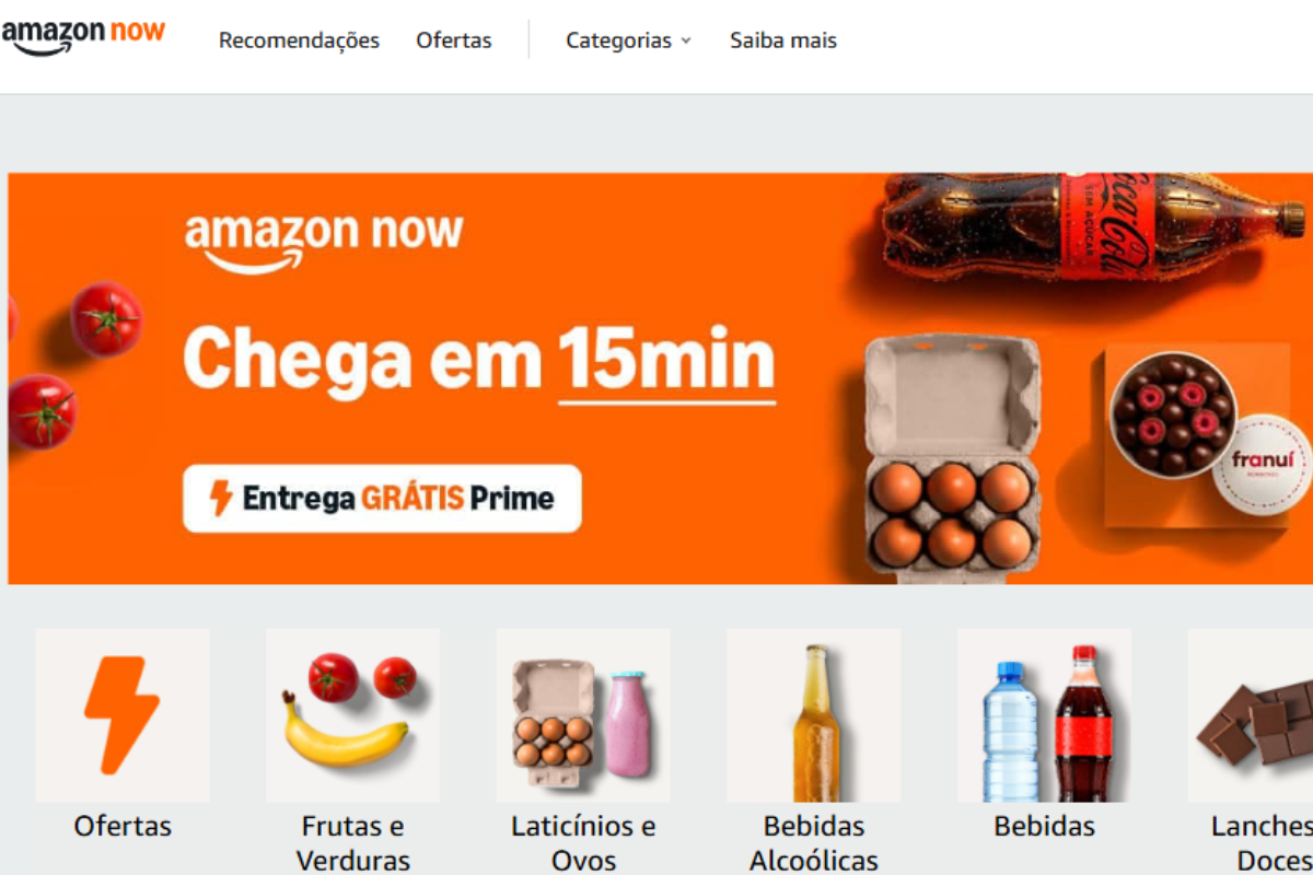 Amazon Now chega ao Brasil e promete entregas em até 15 minutos