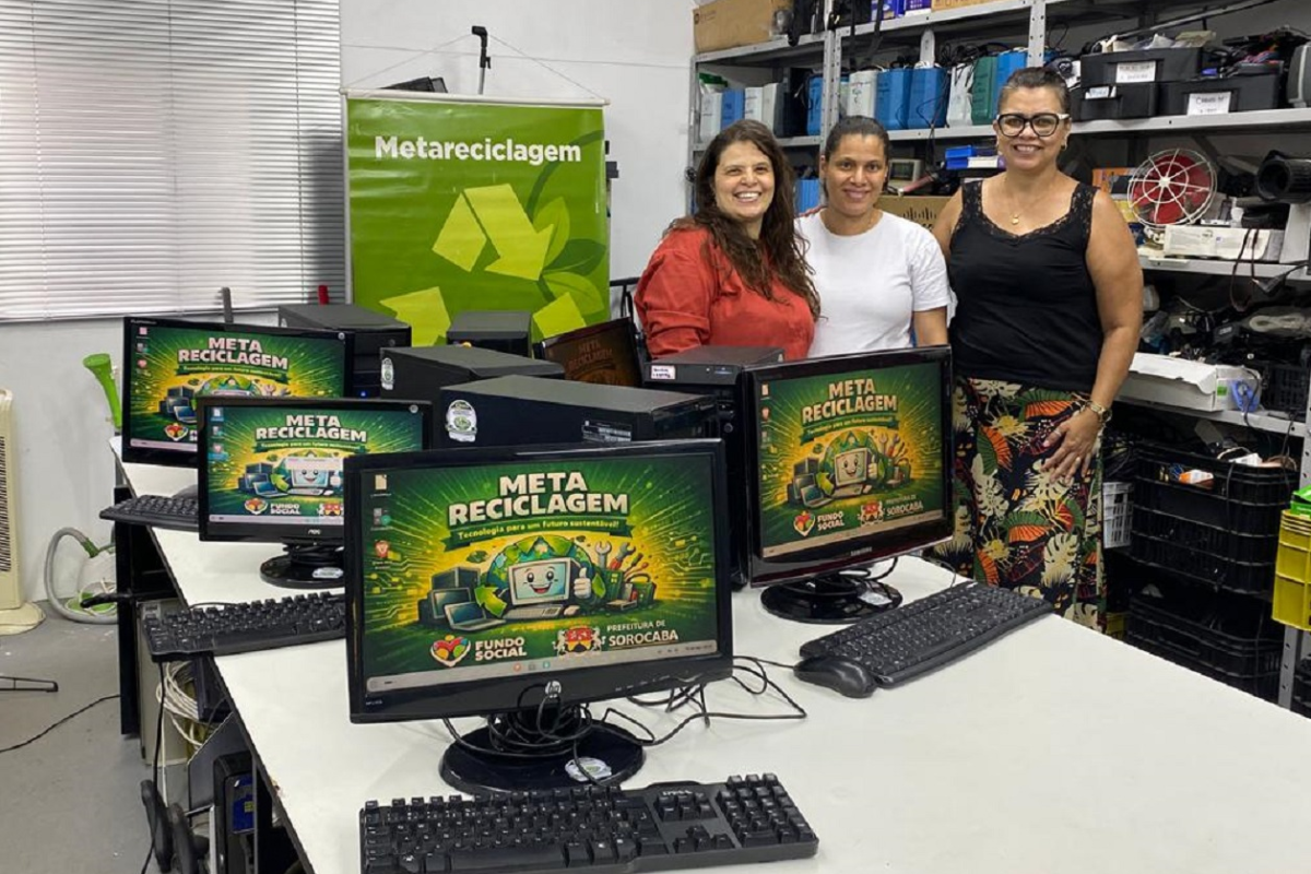 Prefeitura de Sorocaba e Metareciclagem fazem entrega de computadores