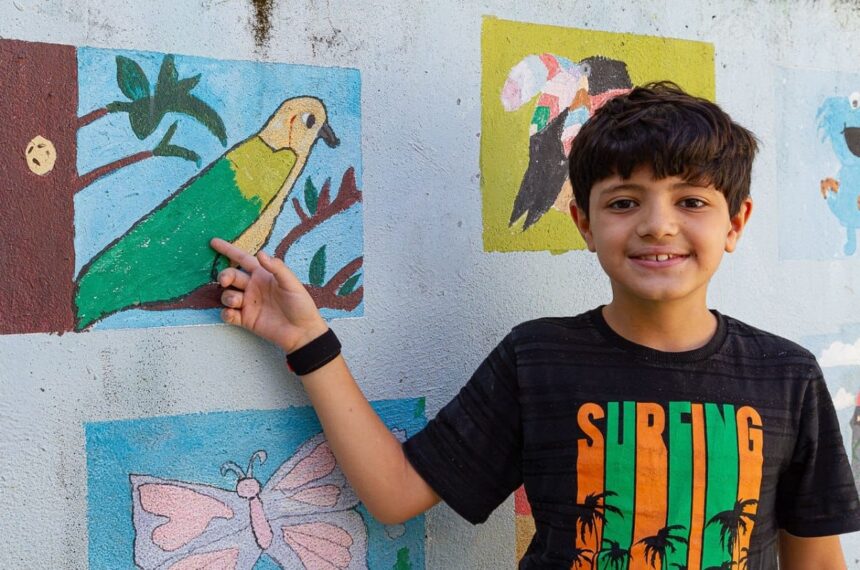 No Dia Mundial da Água, alunos da EMEB Annete Melchioretto, participaram de ação ambiental na Represa Billings - Adriana Horvath/PMD