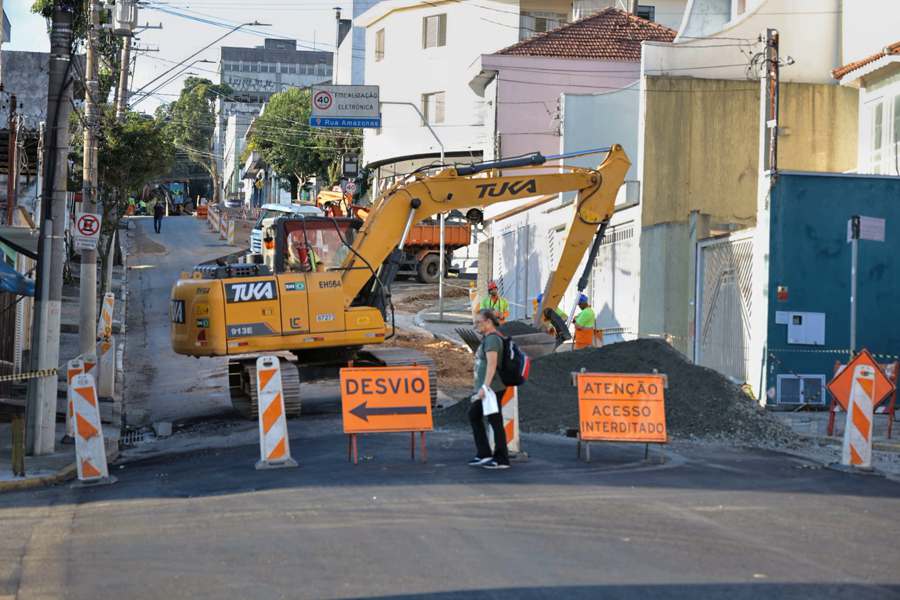 Drenar São Caetano avança para quarta etapa de obras na Rua Amazonas
