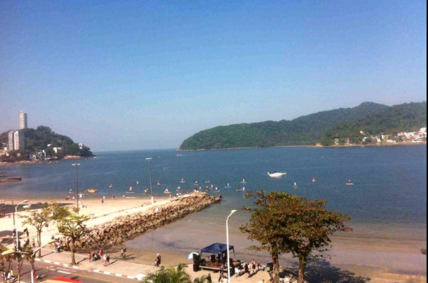 Praia da Gonzaguinha em São Vicente - Reprodução