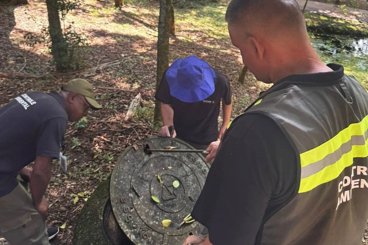 Parque Central recebe fiscalização contra esgoto irregular