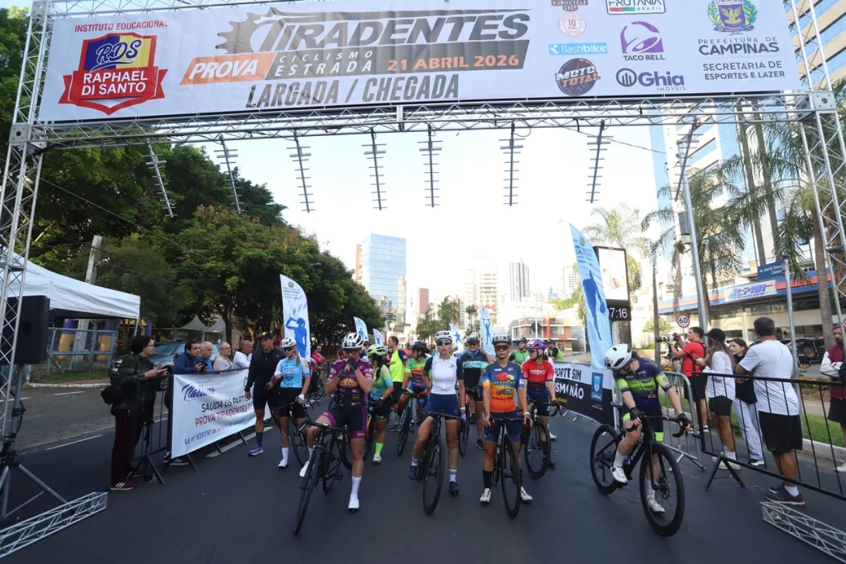 Prova Tiradentes de Ciclismo movimenta avenida Norte-Sul em Campinas