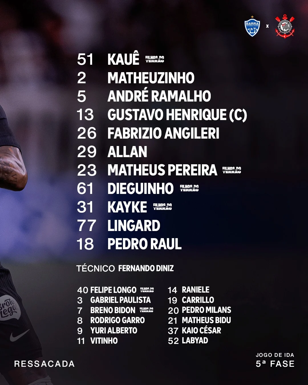 Corinthians aposta em Pedro Raul e Lingard é títular pela 1º vez