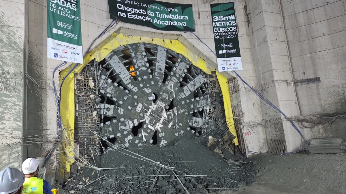 Tatuzão alcança Estação Aricanduva e marca avanço na Linha 2-Verde