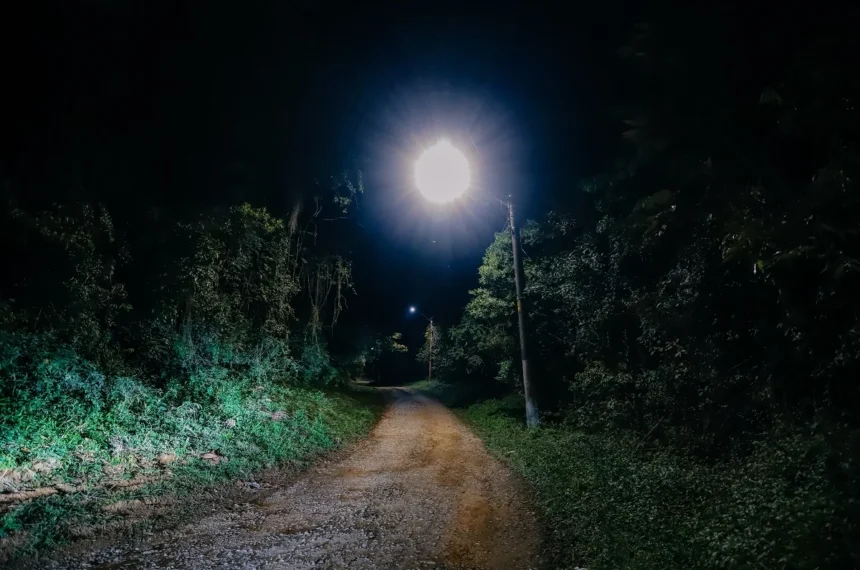 Região do pós-balsa, em Riacho Grande, em São Bernardo do Campo, recebe novo sistema de iluminação - (Igor Cotrim/PMSBC)