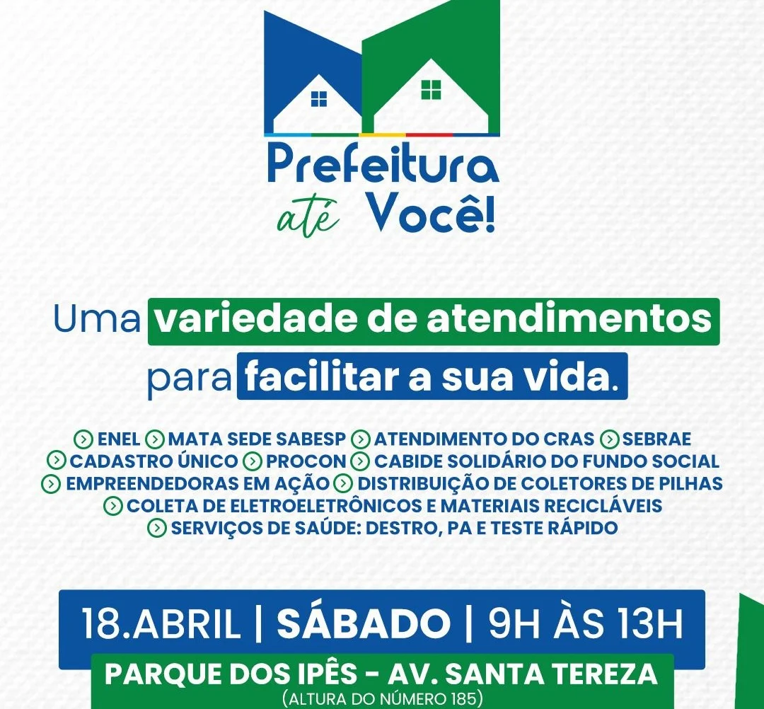 Rio Grande da Serra leva o Prefeitura até Você ao Parque dos Ipês