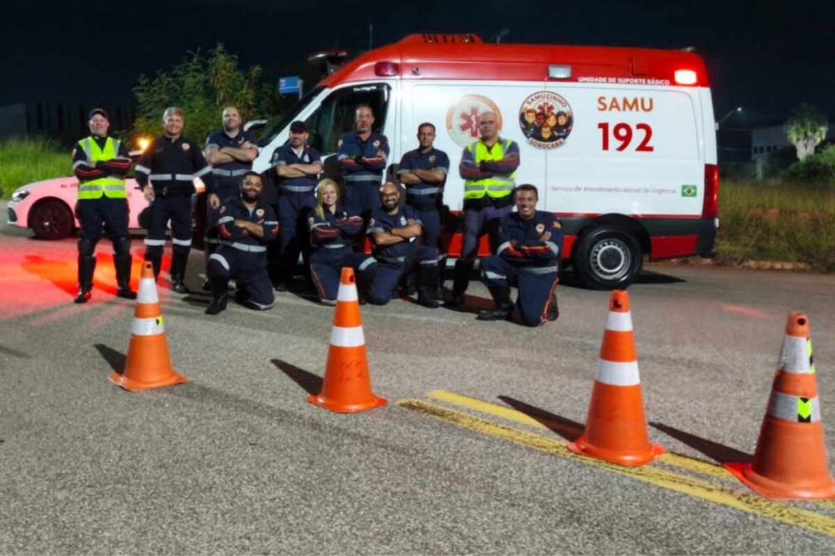 Samu Sorocaba realiza treino noturno de segurança de cena