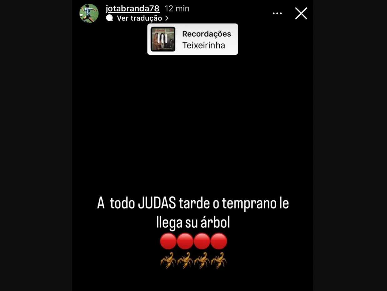 Auxiliar de Crespo faz publicação enigmática após demissão de Rui Costa