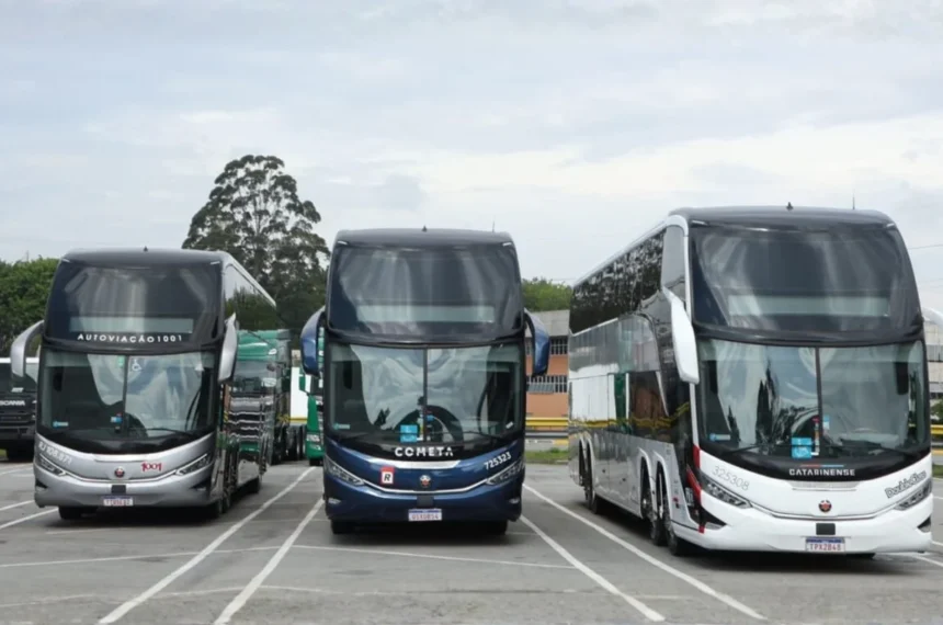 Frota da JCA, uma das empresas que venderão ônibus usados na Lat.Bus 2026 - Transporte