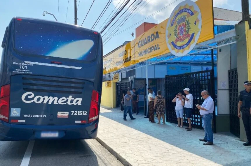 A obra na Rodoviária de São Vicente está 70% concluída, mas enquanto isso o Posto Rodoviário da Capitão Mor-Aguiar segue sendo ponto de embarque e desembarque dos passageiros - (Divulgação)