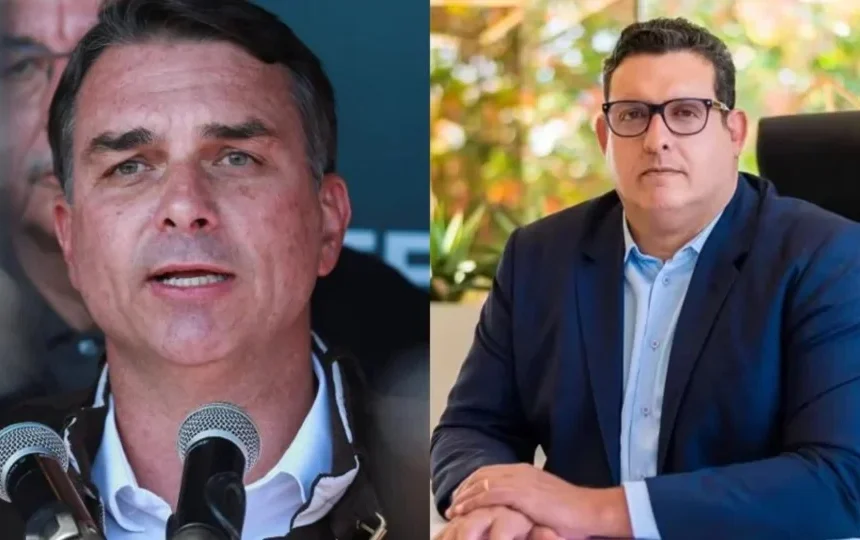 Flávio Bolsonaro e Marcello Lopes - Reprodução