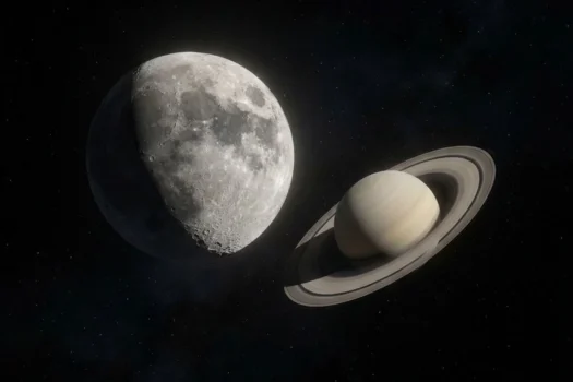 Lua cheia ajuda a encontrar Saturno no céu neste sábado