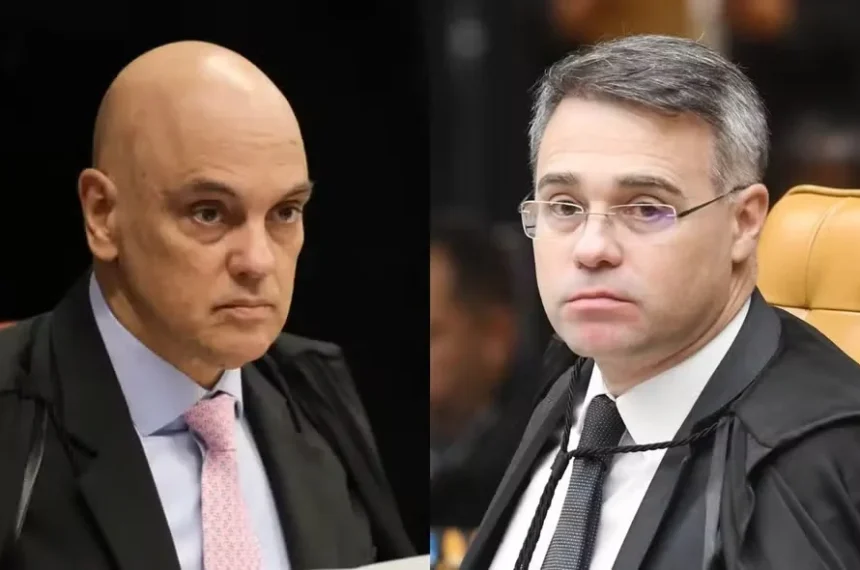 ministros do STF: Alexandre de Moraes (dir.) e André Mendonça