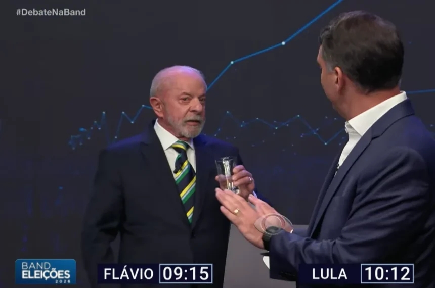 Debate entre Lula e Flávio Bolsonaro Reprodução - Band